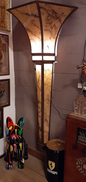 Mortal gevogelte Bemiddelaar Art Deco wandlamp XXL 190 cm x 100 cm unieke echte oude lamp - Rinus de  Bruin